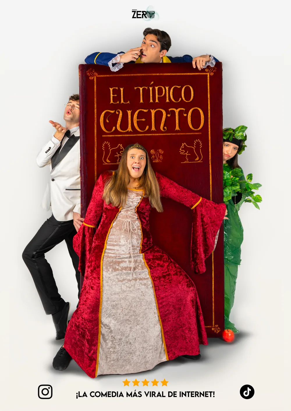El típico cuento, comedia musical +16 de Escena Zero, la comedia más viral de internet