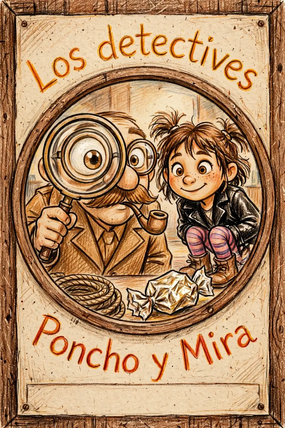 Cartel de Los detectives Poncho y Mira, teatro para colegios de Escena Zero desde 3 años